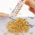 500 Pieces Crimp Beads Calotte Ends Knot Covers for DIY Bracelet Jewelry Making, 5 Colors Clamshell Fold-Over Metal Plated Open Bead Tips Endcaps...