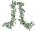 DearHouse 6.2 Feet Eucalyptus Garland Artificial Silk Eucalyptus Leaves Vines Handmade Garland Greenery Wedding Home Backdrop Arch Wall Decor...