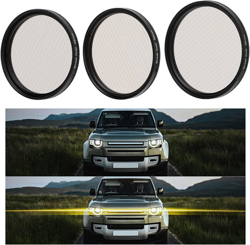 Gold Streak Anamorphic Effect Filter UHD Optical Glass Waterproof Scratch Resistant for Camera Lens Gold Streak Effect Filter,(52mm/2.0in)...
