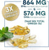 Triple Strength Omega 3 Fish Oil 2400 mg Softgels, Nature's Fish Oil Supplements, Brain & Heart Health Support - EPA & DHA, 1200 MG Fish Oil in Ea...