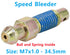 4 PCS Speed Bleeder, Bleeder Valve, Brake Bleeder Screws, Quick Bleeders with Dust Caps, M7x1.0-34.5mm, H9411-4, 105400, 639570...