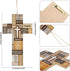 Jetec Cross Wall Decor Christian Wooden Cross Religious Faith Biblical Verse Wall or Table Sign for Home Easter Christmas Farmhouse Home Hanging D...