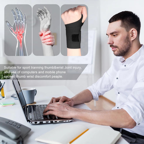 Ultra-Thin Wrist Brace Support for Carpal Tunnel, Pain Relief, Arthritis, Tendonitis, Elastic Wrist Wraps Right and Left Hands - Compression and S...