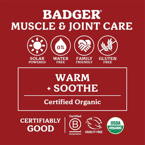 Badger - Sore Muscle Rub, Cayenne Pepper and Ginger, Organic Sore Muscle Rub, Warming Balm, Muscle Relief Balm, Warming Muscle Rub, Sore Muscle Ba...