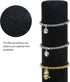 Velvet Vertical Tower Jewelry Bracelet Display Stand Bangle T-Bar Display Holder (Black)...