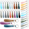 50 Pcs Thank You Gift Keychain Appreciation Keyring Holiday Gift Baskets Silicone Key Chain Worker Appreciation Gift for Volunteer Employee Teache...