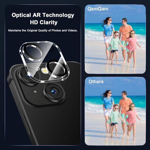 4 Pack Camera Lens Protector for iPhone 15 6.1" / iPhone 15 Plus 6.7", Tempered Glass Camera Cover, HD Clear, Anti-Scratch, Strong Adhesion [Does ...