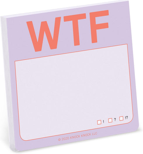 1-Count Knock Knock WTF to Do Sticky Note Pad, 3 x 3-inches (Pastel Edition)...