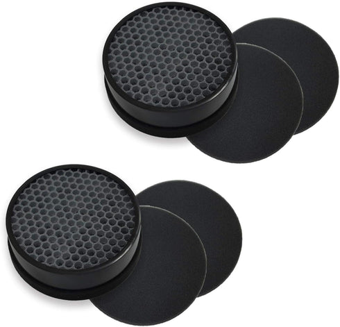 PUREBURG Replacement Filter Compatible with GENIANI G-2000-FL & TCL CISNO iHome KJ65F-A1 KJ65F-A2 Air Purifiers,2-Pack H13 HEPA Activated Carbon P...