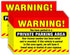Private Parking Stickers (Pack of 50) Reserved No Permit Area Violation Warning Notice Vehicle is Illegally Parked - Large Size 6" X 9" – Yellow...