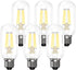 ASOKO Edison Bulb, T45 Daylight 4000K LED Tubular 4W Dimmable Tube Vintage Bulbs 40 Watt Equivalent,E26 Base(6-Pack)...