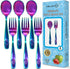 6 Piece Stainless Steel Kids Silverware Set - Child and Toddler Safe Flatware - Kids Utensil Set - Metal Kids Cutlery Set (Includes 3 Small Kids S...