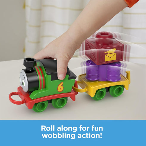 Thomas & Friends Toddler Toy My First Percy Push-Along Train with Stacking Cargo for Kids Ages 18+ Months...
