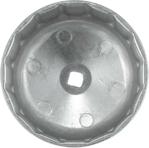 X AUTOHAUX 86mm 16 Flutes Car Oil Filter Wrench Oil Filter Socket Wrench Housing Cap Socket Remover Tools for BMW for Volvo Silver Tone...