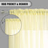 KEQIAOSUOCAI 2 Panels Girls Room Sheer Curtains 84 Inch - Light Yellow Cream Rod Pocket Transparent Voile Sheer Curtains Panels for Bedroom Living...