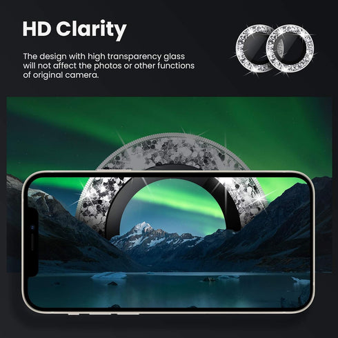 Tensea Compatible with iPhone 12 / iPhone 12 mini Camera Lens Protector, 9H Tempered Glass Camera Cover Screen Protector for iPhone12 mini 5.4 inc...