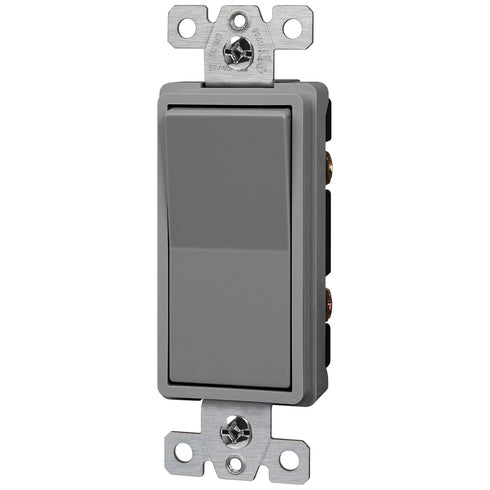 ENERLITES 20 Amp Light Switch, Single Pole Decorator Style, Commercial Grade, 20A 120V-277V, Grounding Screw, Back Insert and Side Terminals, 9120...