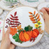 Louise Maelys Beginners Embroidery Kit Fall Pumpkin Wreath Cross Stitch Adults DIY Needlepoint Crafts Kits...