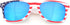 Classic Eyewear Retro 80's American USA Flag 4th of July Frame Sunglasses (White/Ice Blue, 52)...
