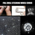 1 PC Bling Car Steering Wheel Cover, 14.9" Thickened Elastic Diamond-Encrusted Charming Steering Wheel Cover, One-Piece Anti-Slip Anti-Scratch Pro...