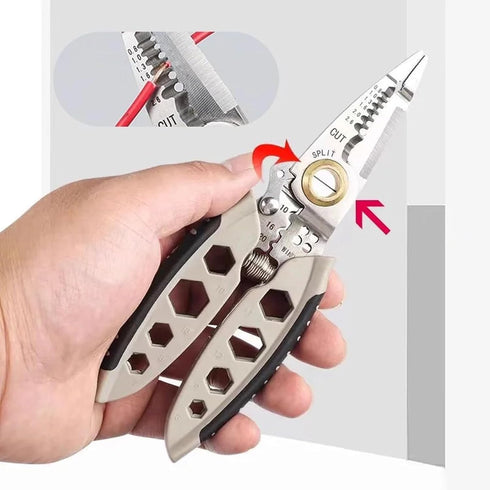 7-Inch Multipurpose Wire Stripper - Professional Tool Gift,4 In 1 Wire Strippers-Stripping Cutting Crimping Splitting,2024 New Wire Strippers And ...