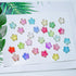 110 Pcs Acrylic Flower Beads?Gold-Plated Gradient Flower Beads?Cherry Blossom Floral Spacer Beads for Jewelry Making...