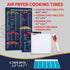 KW.Libite Air Fryer Cheat Sheet, Air Fryer Cookguide for Beginners, Air Fryer Recipes,Air Fryer Cooking Chart Air Fryer Magnetic Cheat Sheet, Air ...