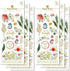 Paper House Productions Set of 6 Shiny Foil Enamel Effect Sticker Sheet for Crafts, Scrapbooking & Collecting - Wildflower Inspiration...