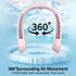 Portable Bladeless Hanging Neck Fans with Screen Display and 5 Speeds Levels, USB Rechargeable, 360° Cooling Wearable Personal Fan for Work Travel...