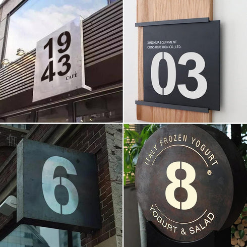 18 Inch Large Number Stencils Set 0-9 Address Number Stencil Reusable Plastic Digital Stencils Templates for Cake Stencil Address Number Painting ...