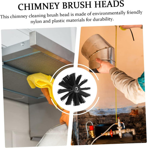 2pcs Chimney Brush Dryer Vent Cleaner Drill Attachment Duct Brush Replacement Vent Brush Dryer Duct Brush Cleaning Tools Vent Lint Sweeping Tool P...