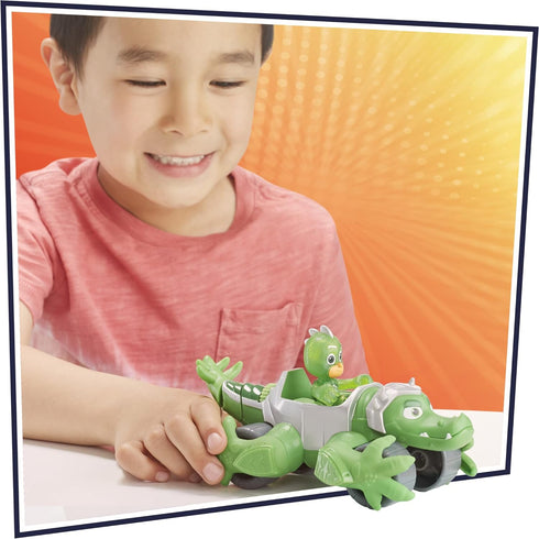 PJ Masks Animal Power Gekko Animal Rider Toy Car, with Gekko Action Figure, Deluxe Toy Vehicles, Superhero Toys, Preschool Toys for 3 Year Old Boy...