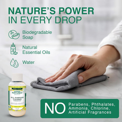 All-Purpose Cleaner Concentrate + 16 oz Bottle | Biodegradable Multi-Surface Cleaner | Natural Lemon Essential Oil | Multipurpose Cleaner All Surf...