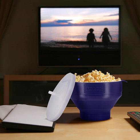 The Original Korcci Microwaveable Silicone Popcorn Popper, BPA Free Microwave Popcorn Popper, Collapsible Microwave Popcorn Maker Bowl, Use In Mic...