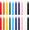 Mega Candles 20 pcs Unscented Assorted Colors Exquisite Mini Taper Spell Candles, 4 Inch Tall x 1/2 Inch Diameter, Magic Chimes, Enchantment, Cast...