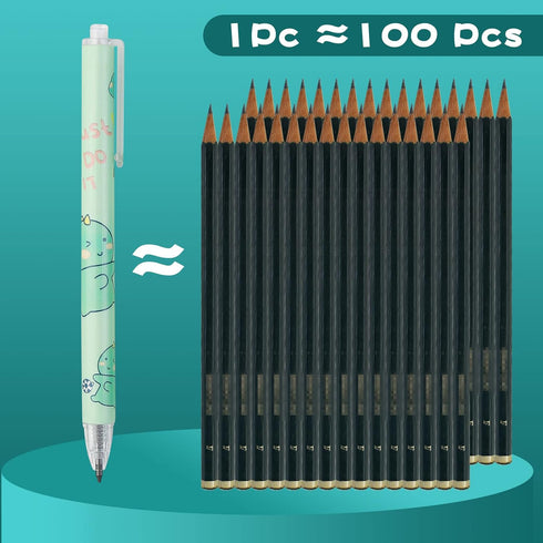 Everlasting Pencils, 12pcs Cute Infinity Pencil Inkless Eternal Pencils Cartoon Technology Unlimited Mechanical Pencil Christmas Gift for Writing,...