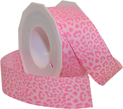 Morex Ribbon Leopard Grosgrain Ribbon, 1-1/2-Inch by 20-Yard, Pink...