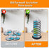 Tumbler Lid Organizer,Cup Lid Organizers Inside Cabinet,2PC Detachable Stacking Lid Holder,Space-Saving Design Lid Rack for Kitchen Cabinet and Co...