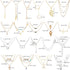 AROIC 20 PCS Pendant Necklace with 14 PCS Gold,6 PCS Sliver,20 styles of necklaces for Women Jewelry Fashion and Valentine Birthday Party Gift...