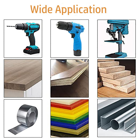 YUENTOEN Twist Drill Bits - 8Pcs Serrated Drill Bit Set, Titanium Coated HSS Sharp 3-10mm Carpenter Hacksaw Drill Bit Spiral Saw Drill Bit for Woo...