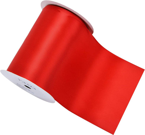 YAMA Double Face Satin Ribbon Roll - 4 inch Wide Solid Color Craft Ribbon, Great for Chair Sash,Making Bow, Sewing and Wedding Bouquet- 5 Yard/Spo...