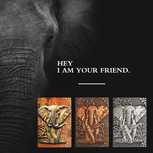 Leather Journal Writing Notebook - Antique Handmade Leather Daily Notepad Sketchbook, Elephant Gift for Men & Women, Travel Diary & Notebooks to W...