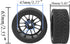 OD 2.55" Rubber Tires & Plastic Wheel Rims 12mm Hex Hub Compatible with HSP Tamiya HPI Kyosho Redcat ExceedRC 1/10 On-Road Touring Car,WLtoys 1/14...