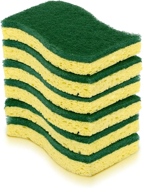 Pine-Sol Heavy Duty Scrub Sponges - Double Sided Dish Scrubber with Scouring Pad - Kitchen Essentials for Dishwashing and Cleaning Supplies, 6 Pac...