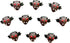 PEPPERLONELY 10PC Halloween Vampire Bat Resin Flatback Cabochon DIY Flatback Scrapbooking Embellishment Decoration Craft Making, 24x35mm...