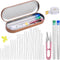 GarfxG 39 PCS Beading Needles Set - Collapsible Big Eye Beading Needles, Twisted Wire Seed Beading Needles, Straight Beading Needles and Beading T...