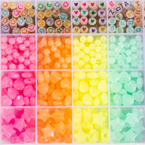 1020Pcs Candy Color Acrylic Alphabet Letter Beads Round Number Heart Star Beads Colorful Plastic Pastel Kandi Loose Beads Bulk for Bracelets Jewel...
