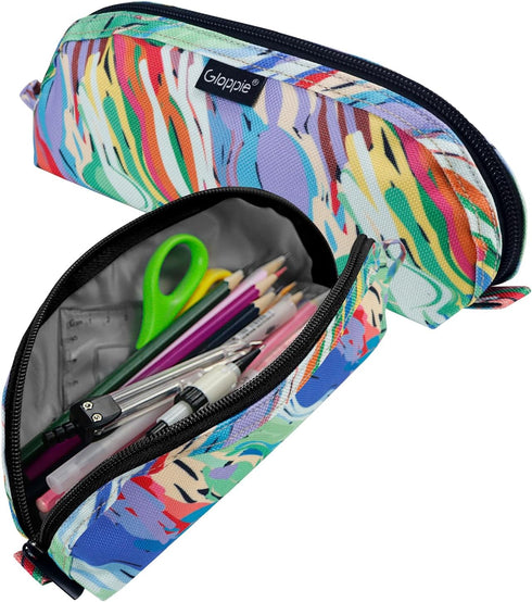 Gloppie Aesthetic Pencil Bag Simple Pencil Pouch Small Pencil Case Pen Storage Bag Pen Holder Office Stationery Back to School Supplies, Watercolo...