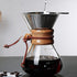 Coffee Brewer,Pour Over Coffee Maker 400ml Double Filter Wooden Sleeve Coffee Brewer Filter Suitable for Home Cafe Parties...