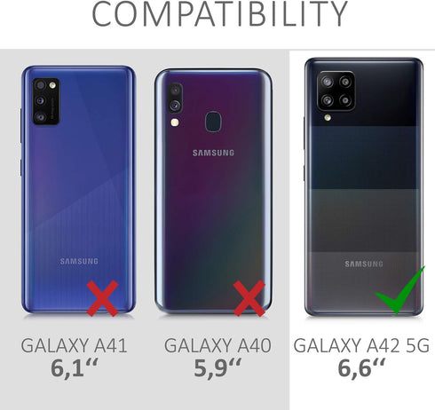 kwmobile Case Compatible with Samsung Galaxy A42 5G Case - Soft Slim Protective TPU Silicone Cover - Bordeaux Violet...
